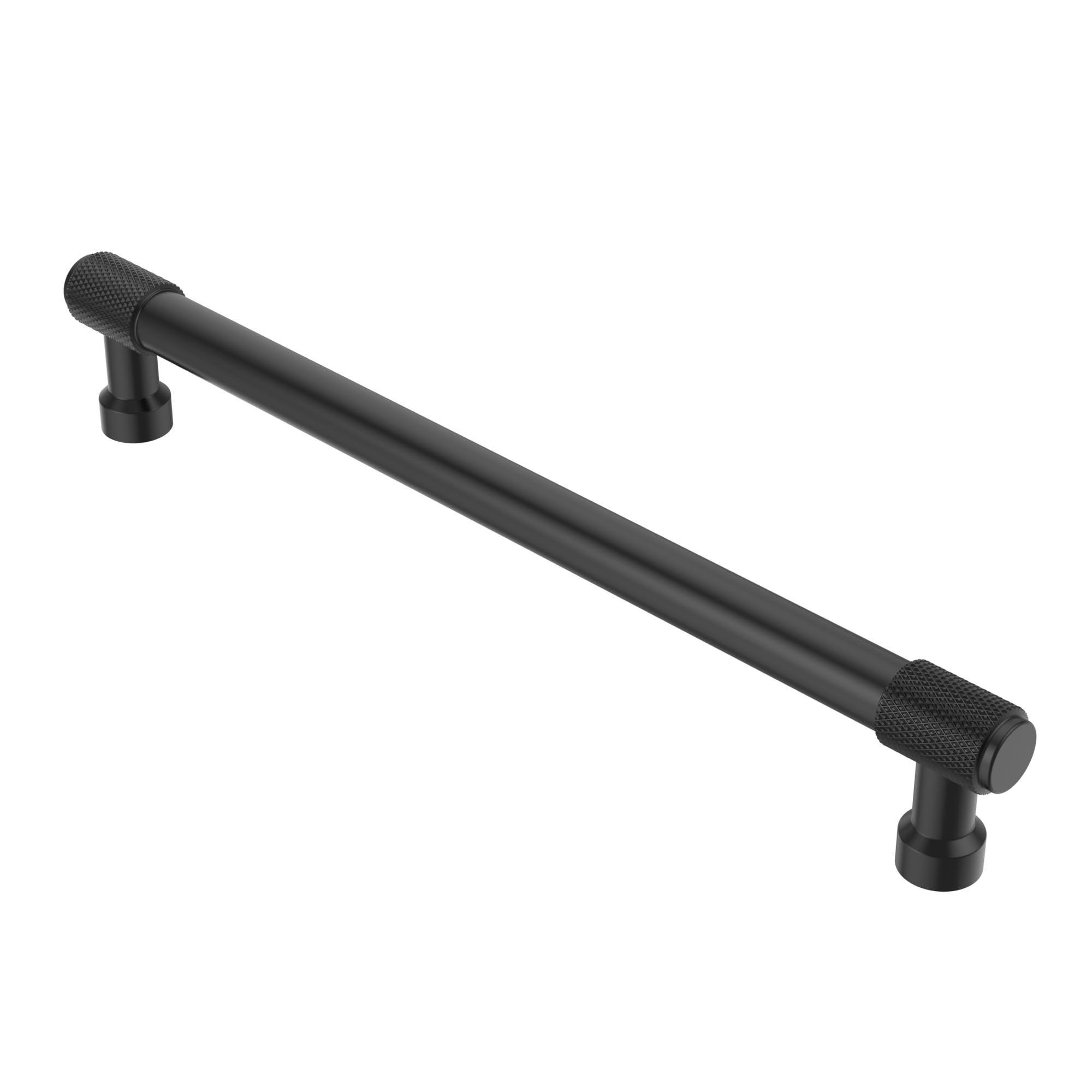 Photo 1 of Alzassbg 10 Pack Matt Black Cabinet Pulls, 7-1/2 Inch(192mm) Hole Centers Knurled Kitchen Cabinet Handles for Cabinets and Drawers AL3017MB