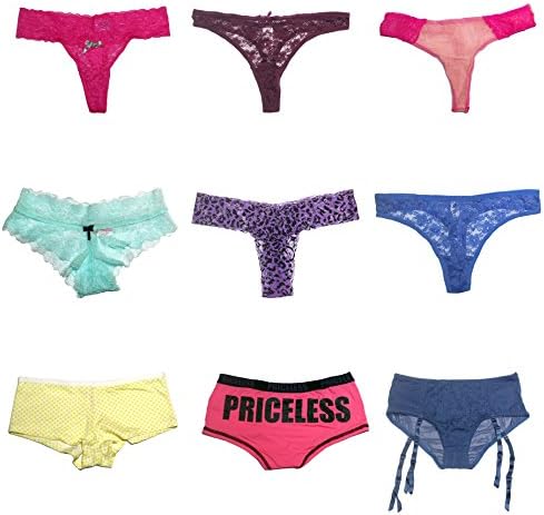 9 Pack Sexy Lingerie Womans Underwear Mix Style XL