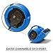 B-Air Vent VP-33 1/3 HP Air Mover Carpet Dryer Floor Fan for Plumbing Janitorial Water Damage Restoration Blue