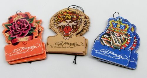 Six-pack of Ed Hardy by Christian Audigier Air Fresheners, Two of each: Tiger 