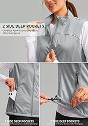 Soothfeel Women's Vest with Zipper Pocekts