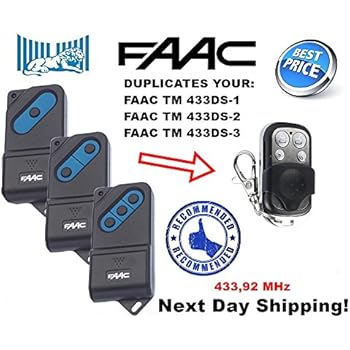 FAAC XT4 433 RC Gate remote control keyfob transmitter, 433.92Mhz ...