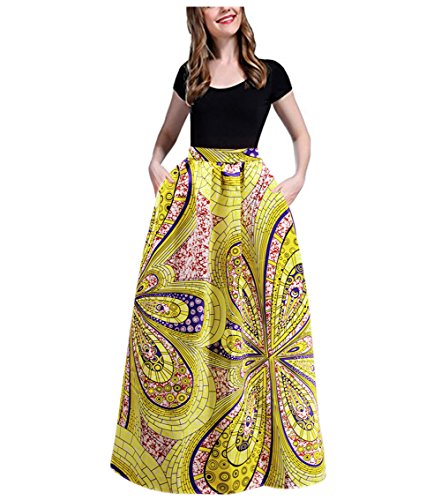 1 Womens+African+Glamorous+Pleated+Pockets