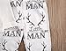 Baby Boy Girl Suit for Baby Shower Deer Print Long Sleeve Romper+Long Pants+Hat (12-18months, White)
