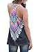 Elapsy Womens Summer Tribal Print Sleeveless Loose Tunic Tank Tops Casual Blouses Vest T Shirt Black Large