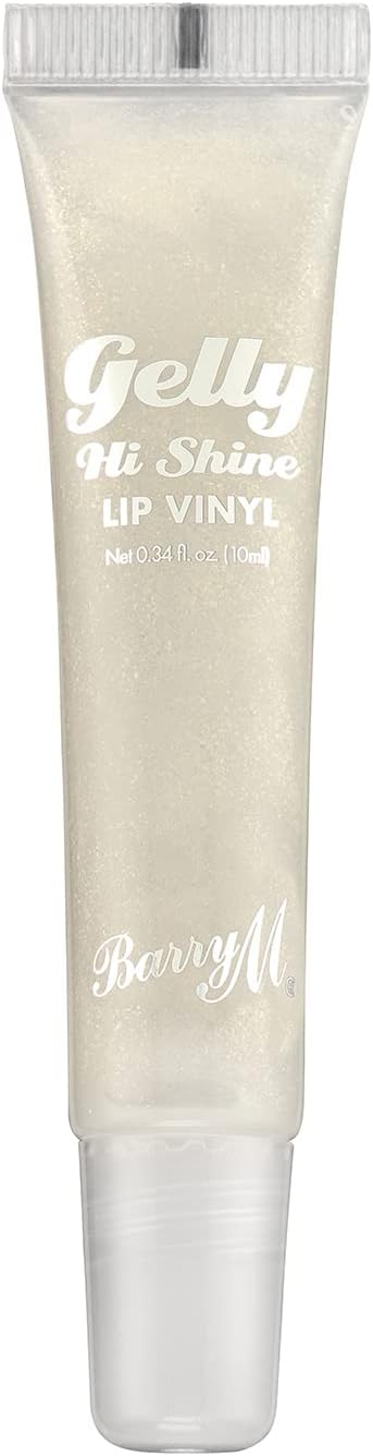 Barry M Gelly Hi Shine Lip Vinyl Gloss Modest Clear with Shimmer Glossy Finish