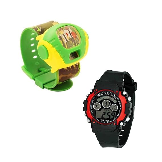 Buy RIVOC (Pack of 2) Ben10 Digital MultiColor Projector Watch