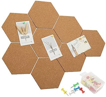 Amazon Girldate コルクシートレターボード コルクボード 8枚セット 宣伝欄展示 自己粘着 六角形 壁掛け写真飾り Diy 写真壁 伝言板 ホーム インテリア オフィス 装飾 押しピン付き スクリーンプロテクター 通販