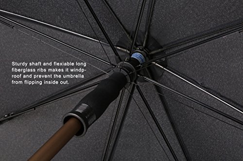 Kobold Classic Windproof Cane Umbrella 2 in 1 Walking Stick Lighting Golf Umbrellas Extra Large Oversize for Assist Outdoor - Hiking Climbing Gift for Father