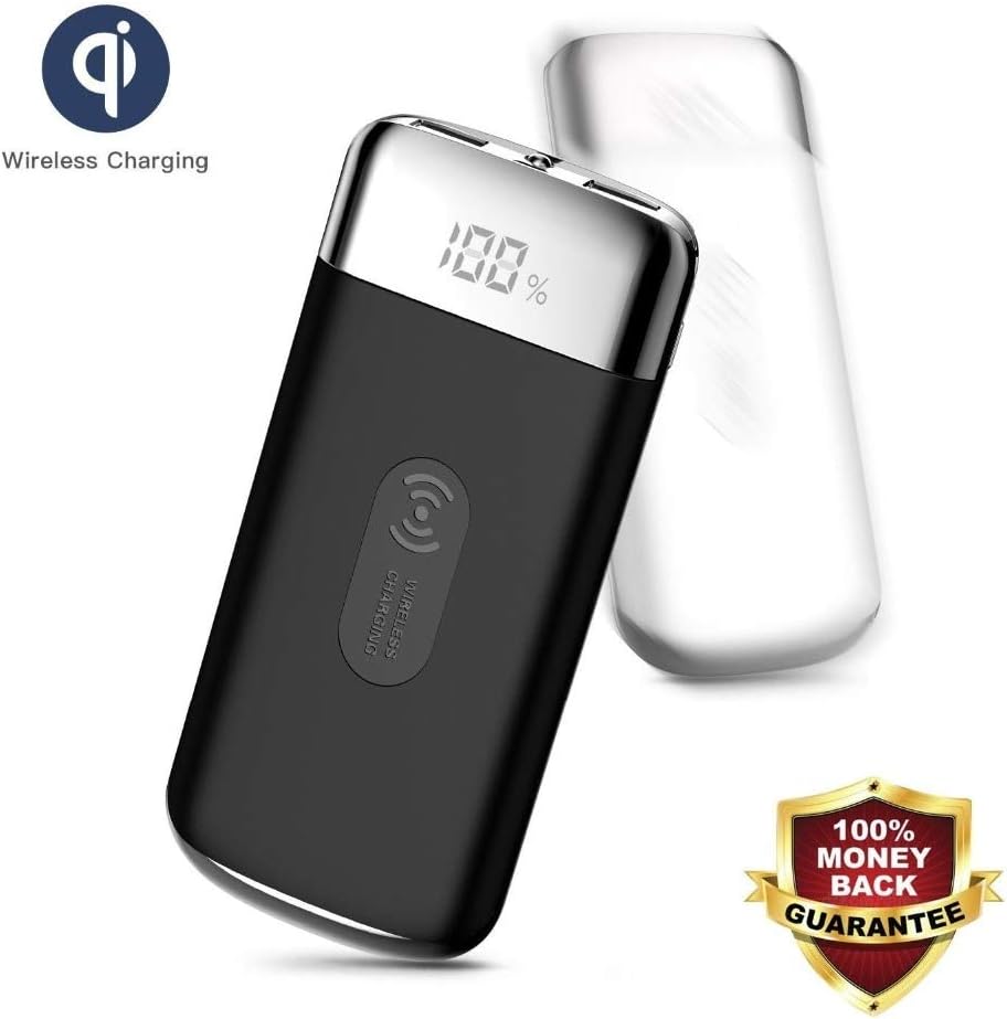 QWERTOUR 50000mAh LED Power Bank QI Wireless Charger 2A Dual USB PowerBank For iPhone X 8 Samsung S9 Battery Charger Wireless Charging