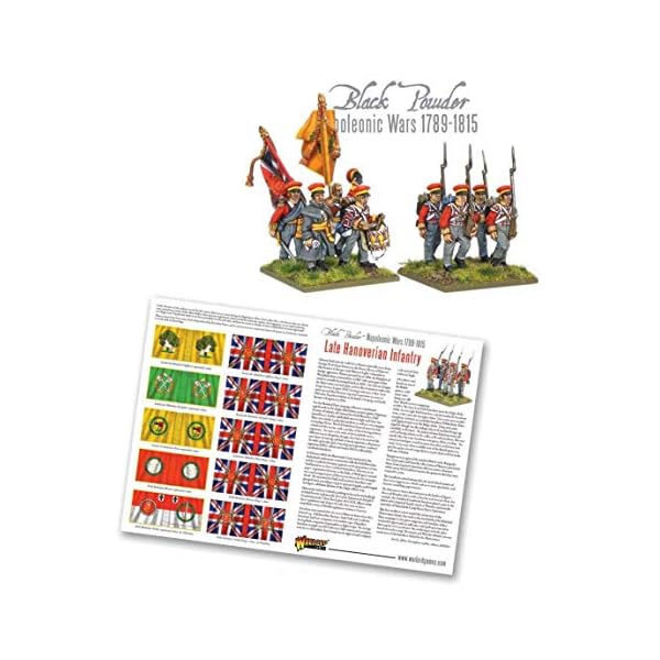 WGN-BR-13A - Kriegsherr Spiele - Napoleonische Kriege - 24x Hannoveraner Infanterie - 28mm Schwarzpulver-Miniaturen – Bild 6