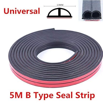 5M EPOM Car Door Window Seal Strip Anti-dust,Wind,Vibration Rubber Strips B-Type