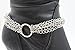 TFJ Women Western Fashion Jewelry Boot Chain Bracelet Silver Metal Bling Turquoise Blue Flower Shoe Charm