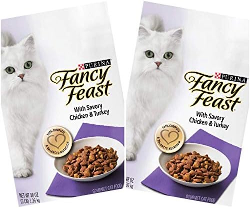 fancy feast gourmet savory chicken & turkey dry cat food