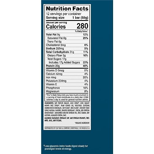 CLIF BUILDERS PROTEIN BARS – CHOCOLATE MINT FLAVOR – 20G PLANT BASED PROTEIN – GLUTEN FREE – NON-GMO – LOW GLYCEMIC – NO ARTIFICIAL SWEETENERS – VALUE PACK, 2.4 OZ. (12 COUNT)