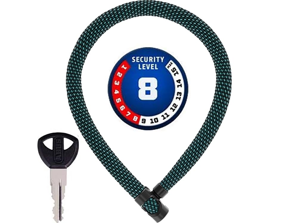 ABUS chain lock IVERA Chain 7210 - Bicycle lock with highly flexible IvyTex synthetic fibre coating - security level 8