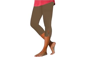 Womens Capri Leggings for Yoga Running High Waisted Summer Capris Soft Tummy Control Workout Leggings Travel Pants