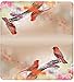 Tranquil Birds Personal Leather Checkbook Cover for Top Tear Personal Checks