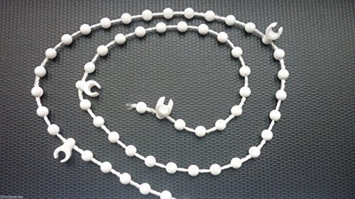 Blindspares White Bottom Chain for 127mm/5 Vertical Blinds - 100 clips