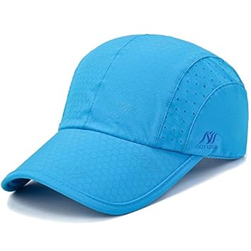 KimTime verstellbar Mütze Schnelltrocknende Schirmmütze UV-Schutz Kappe für Herren und Damen Sommer