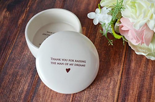 SusabellaUnique Mother in Law or Mother of the Groom Gift - Round Keepsake Box by Susabella - Thank you for Raising the Man of My Dreams, Mother's Day Present