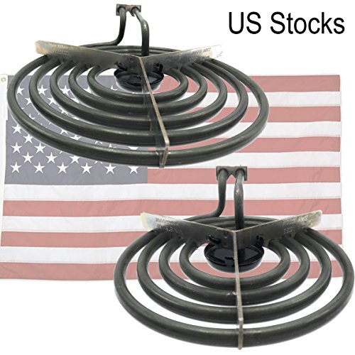 4 Pack MP22YA Electric Range Burner Element Unit Set 2- MP15YA 6.25" 2- MP21YA 8.25"