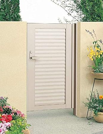 Amazon 目隠し門扉 片開き 扉幅900mm 高さ1000mm 外開き 門柱タイプ 安心の国内メーカー製 リーズナブルなアルミ門扉 Diy 格安 送料無料 門扉 ゲート