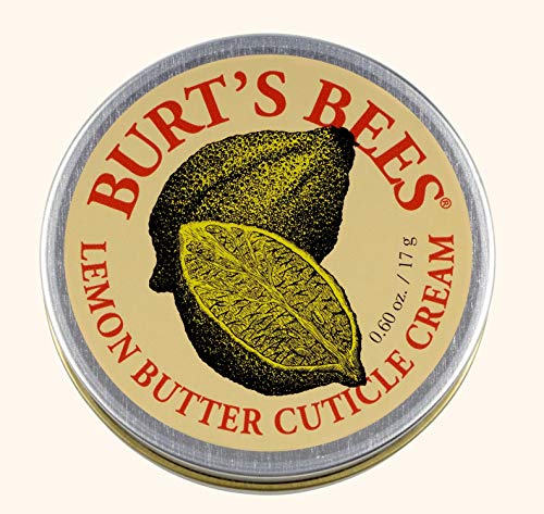 Burt's Bees 100% Natural Lemon Butter Cuticle Cream is a nourishing treatment that helps to moisturize and strengthen dry, brittle nails and cuticles. The formula contains a blend of natural ingredients including sweet almond oil, cocoa seed butter, and vitamin E, which work together to deeply hydrate and protect the delicate skin around the nail bed.