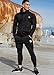 YoungLA Slim Fit Joggers for Men | French Terry Cotton Skinny Tapered Sweatpants | Gym Sports Activewear Workout Clothes 2o2 Black Large