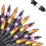 Orange & Purple Halloween Lights, 49ft 150 Count