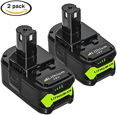 Mrupoo P108 18V 5000mAh Lithium Battery Pack Replacement for Ryobi 18-Volt ONE+ P104 P105 P102 P103 P107 P507 BPL-1815 BPL-1820G BPL18151 BPL1820 Cordless Power Tools (2 Pack)