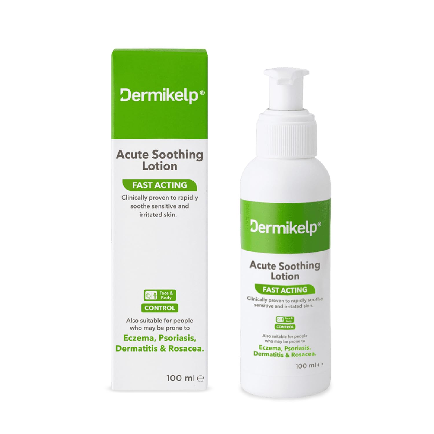 Dermikelp® Acute Soothing Lotion – Fast-Acting Care for Sensitive, Dry Skin – Improves the Appearance of Redness – Dermatologist-Tested with Natural Active Ingredient