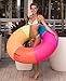 Mimosa Inc Rainbow Inflatable Premium Quality Giant Round Tube Pool Float