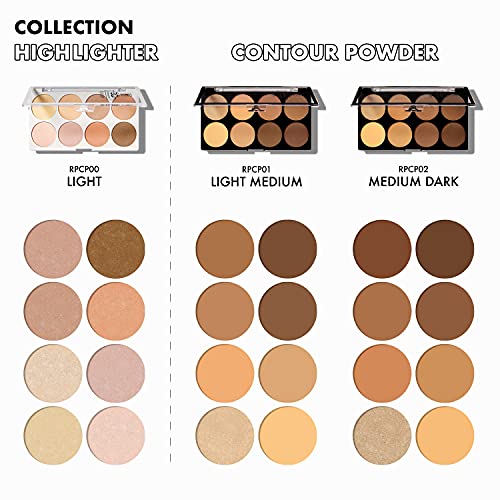 Ruby Kisses 3D Powder Contour Palette Medium Dark Define your