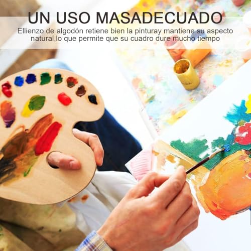 CHENGBAO Juego de 10 piezas lienzo para pintar，5 tamaños diferentes lienzos para pintar，Para acrílicos, pinturas al óleo, acuarelas lienzos