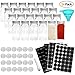 Meckily 24 Glass Spice Jars- Square Glass Containers With Square Empty Jars 4oz, Airtight Cap, Chalkboard & Clear Label, Shaker Insert Tops and Wide Funnel - Complete Organizer Set