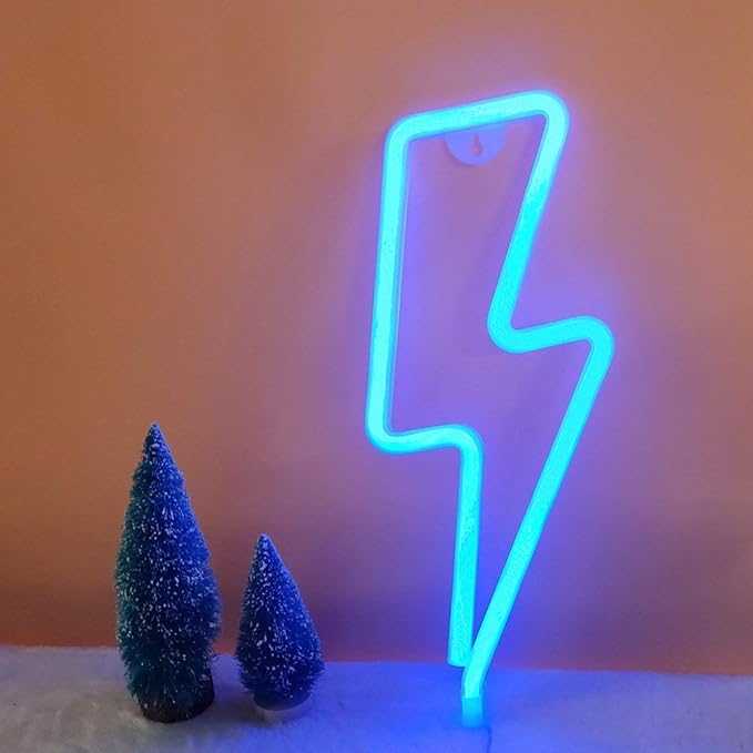 LED Lightning Shape Neon Sign Light Art Decorative Lights Wall Decor