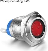 Gebeldet 5pcs 12mm Metal LED Indicator Light 12-24V AC/DC Stainless Steel view 5