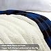 Catalonia Buffalo Plaid Sherpa Throw Blanket, Reversible Soft Warm Comfy Snuggle Micro Fleece Plush Throws for Bed Couch TV, 60x50 inches, Blue Checkered