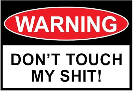 Amazon Com American Wit Funny Warning Dont Touch My St Tin