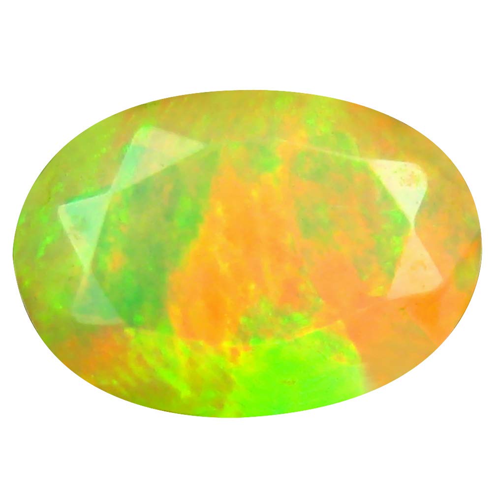 1.33 ct Oval Cut (10 x 7 mm) Un-Heated Transparent Quality Ethiopian Welo Rainbow Opal Natural Loose Gemstone