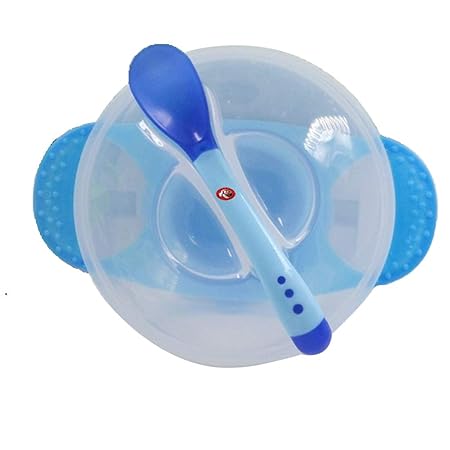 GURU KRIPA BABY PRODUCTS Presents Baby Traveltime Feeding Food Storage Container Unbreakable Portable Dispenser Bowl With Spoon Baby Food Serve Bowl Super Combo All In One Pack (Blue)