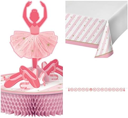Twinkle Toes Decoration Pack with Table Cover, Centerpiece, and Ribbon Banner