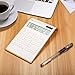 CAVEEN Calculator Ultra Thin Solar Power Calculator for Home Office Desktop Calculator Tilted LCD Display Business (White Basic)