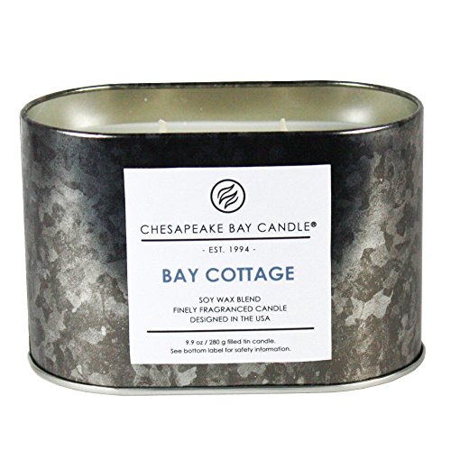 Chesapeake Bay Candle Tin with Double Wick Scented Candle, Aqua Marine