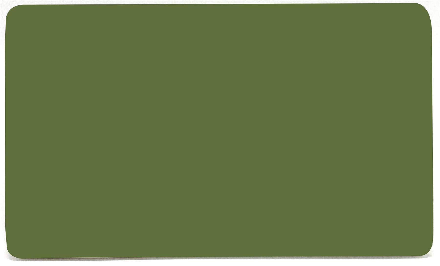 Trendi 2 Gang Artistic Modern Glossy Tactile Double Blanking Plate Moss Green