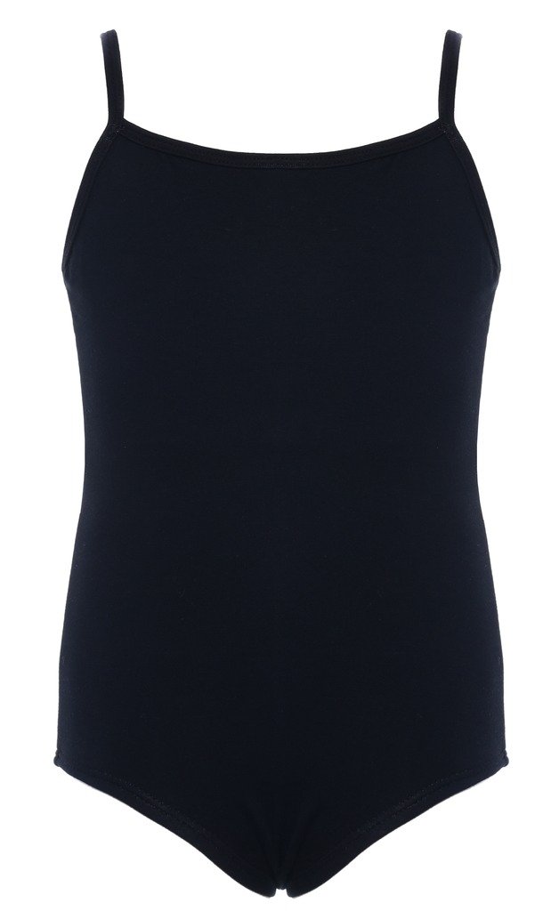 Photo 1 of Dancina Girls Black Leotard Camisole - Sleeveless Athletic Motionwear for Ballet Recital 10Black