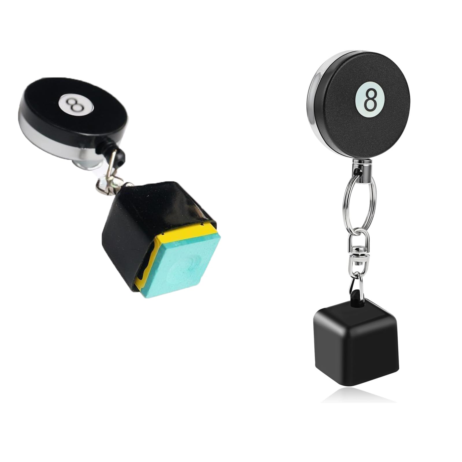 Ieron 2 Pcs Thinp Billiard Cue Chalk, Holder Retractable Snooker Chalk Bag Retractable Pool Chalk, Holder Pool Cue Chalk Cover for Pool Cue Chalk Holder Accessories