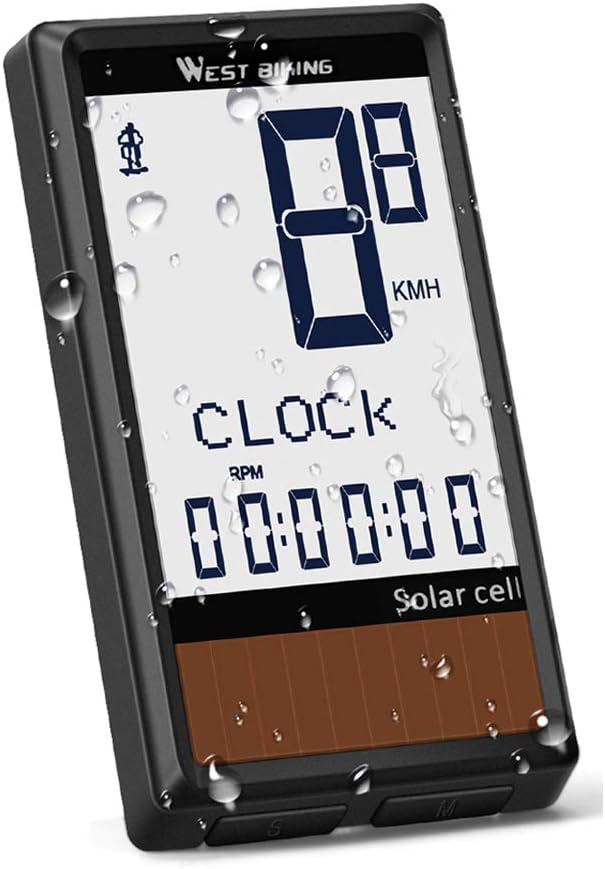 CrazyFire FahrradTachometer, großer Bildschirm, LCDDisplay, leuchtend