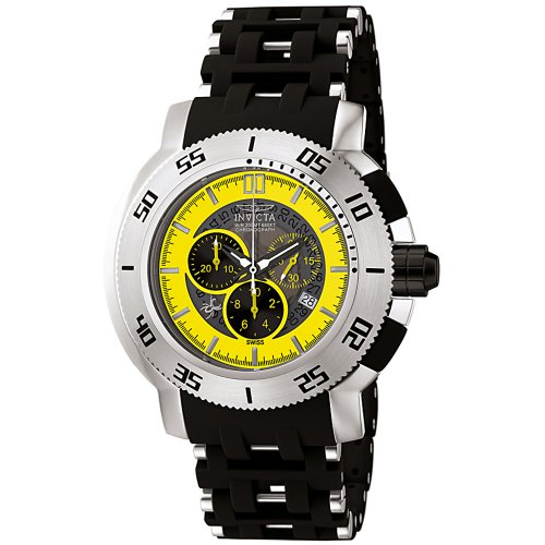 Invicta Men's F0034 Sea Spider II Collection Chronograph Black Rubber Watch